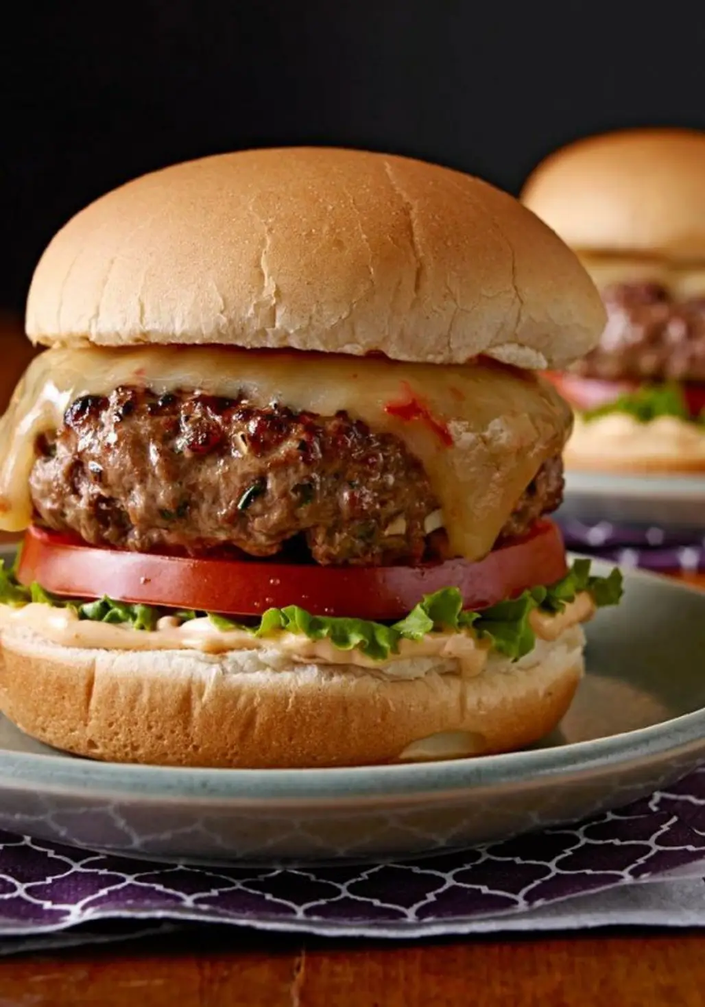Gourmet Chipotle Burgers with Melted Cheese