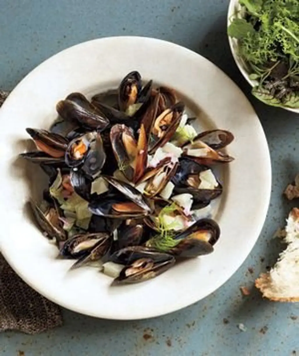 Mussels with Fennel and Wine