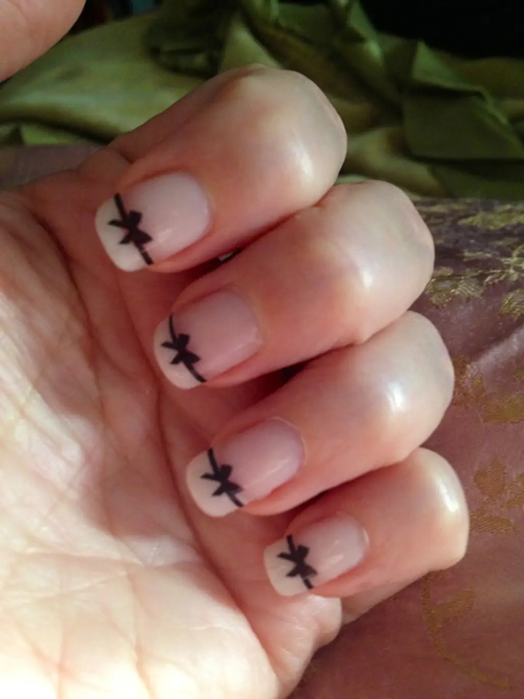 Black Bow Nail Decal Stickers