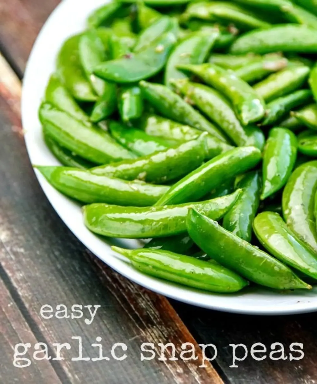 Easy Garlic Snap Peas