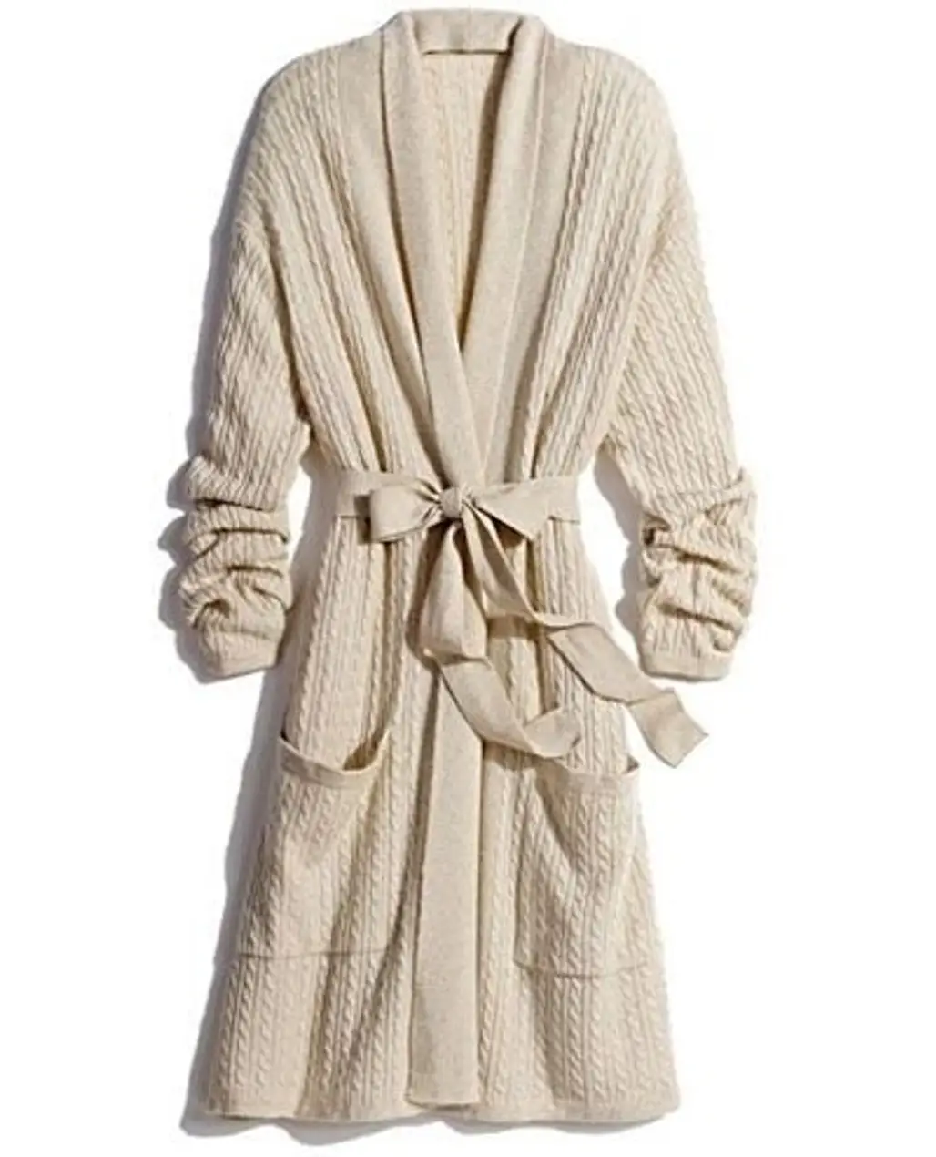 Cashmere Cable Knit Robe