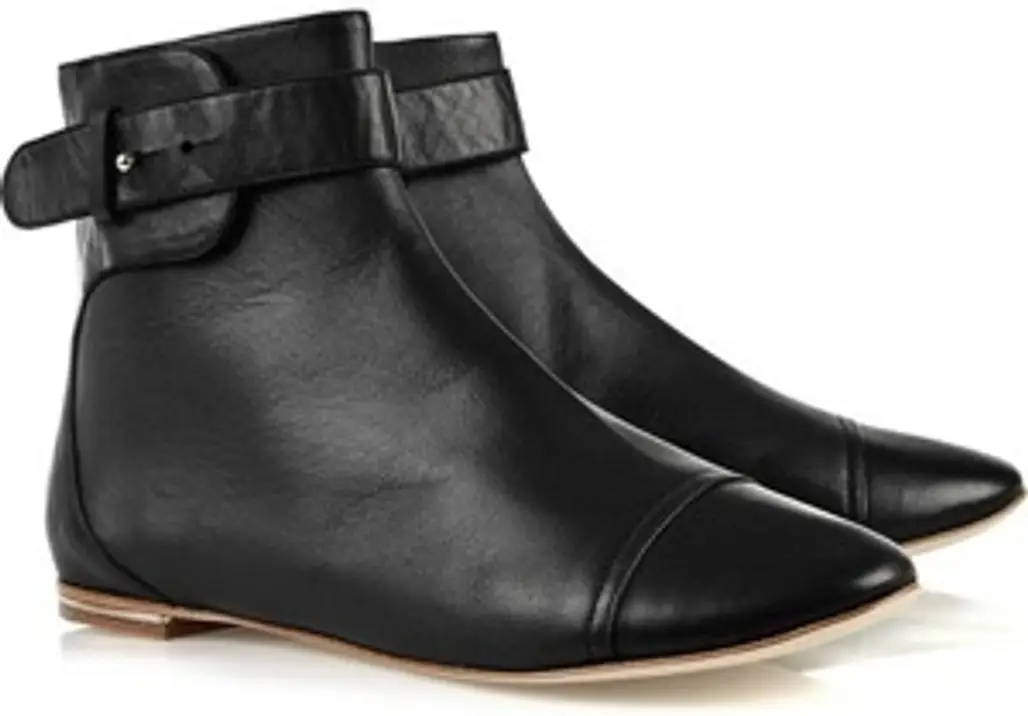 Chloé Strap-Detailed Leather Ankle Boots