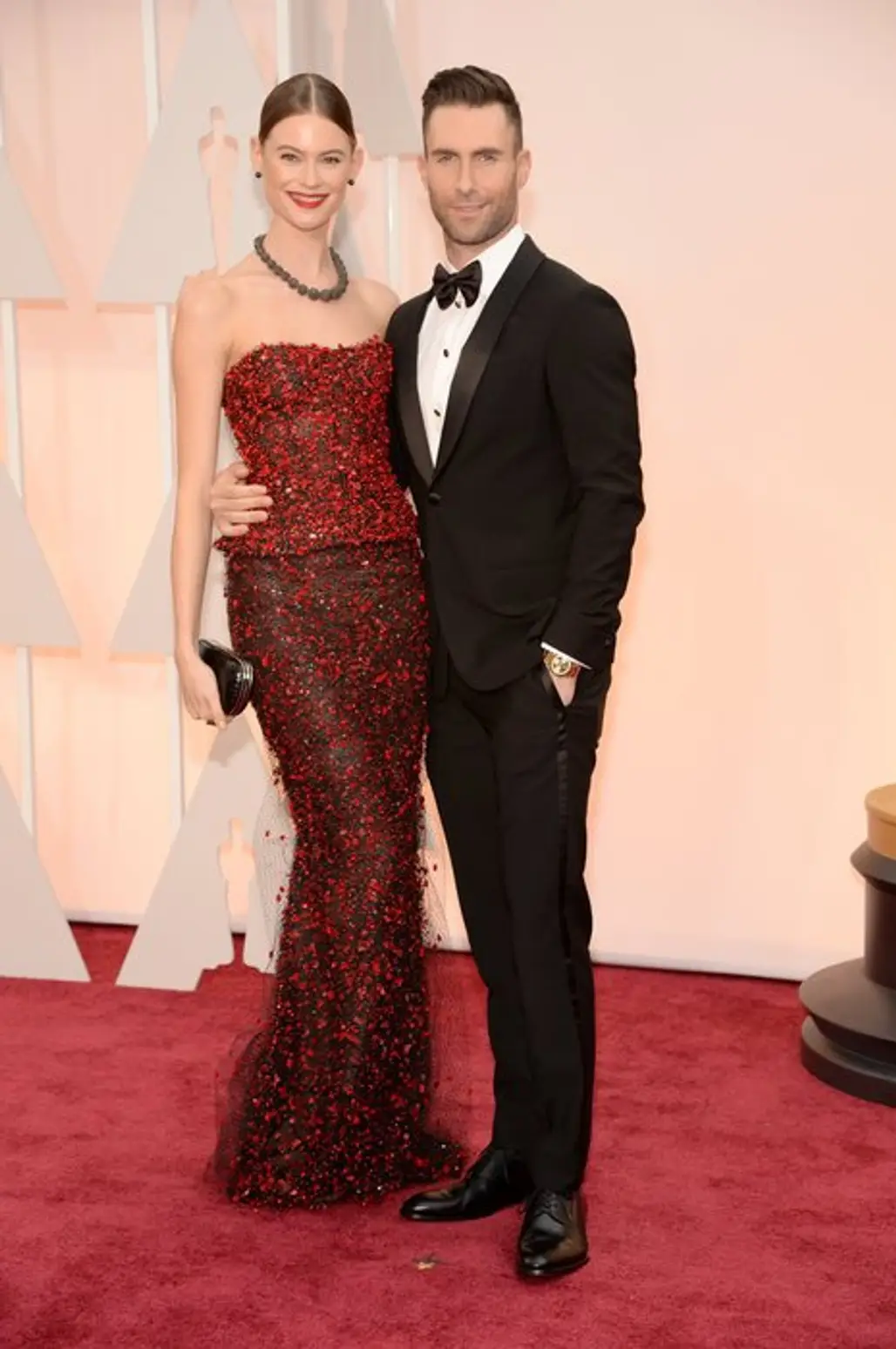 Adam Levine/Behati Prinsloo, 2015 Oscars