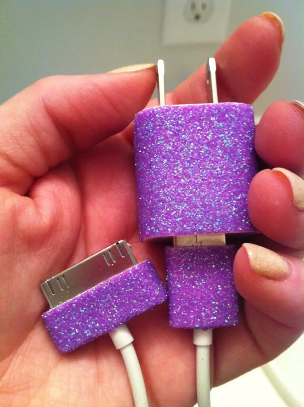Customized Glitter IPhone Charger