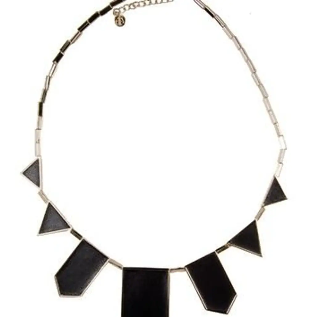 Five Station Necklace in Leather