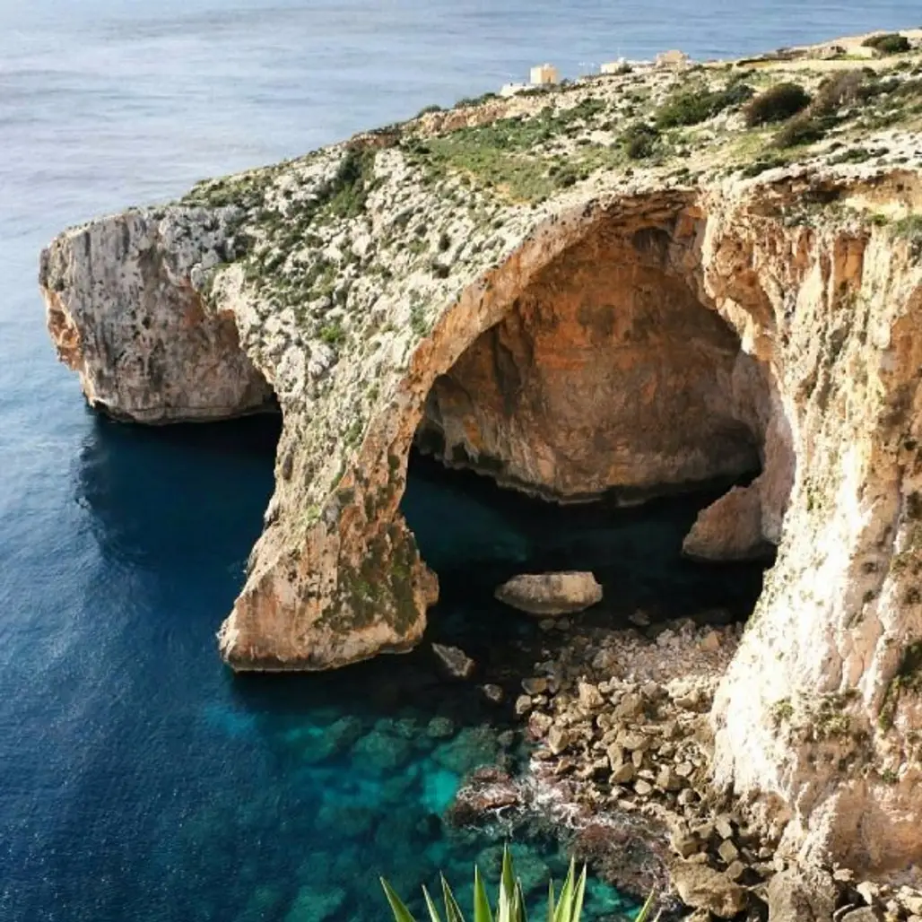 Blue Grotto, geographical feature, landform, rock, coast,