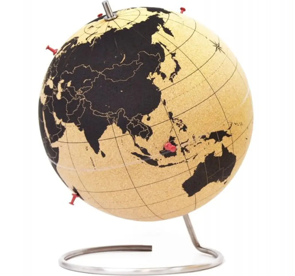 Cork Globe Map of the World
