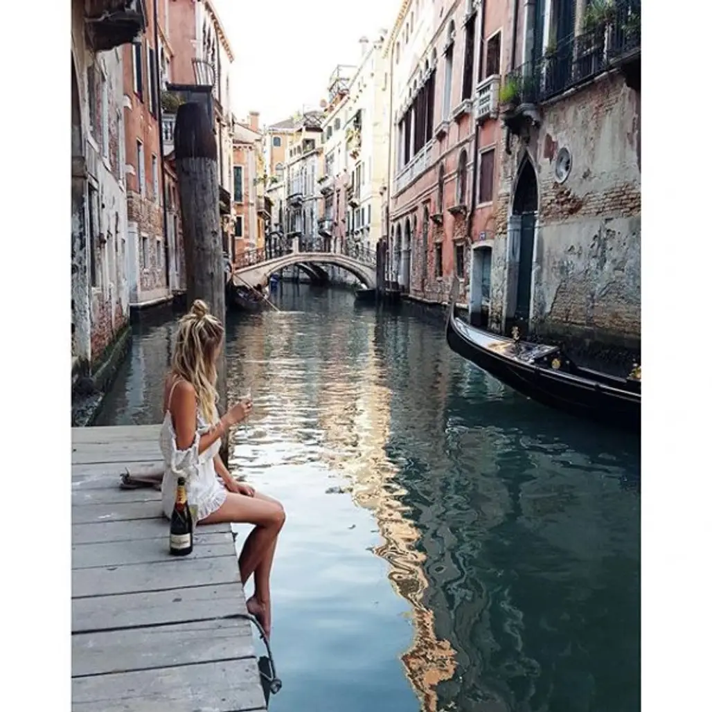 Venecia, gondola, boat, canal, waterway,