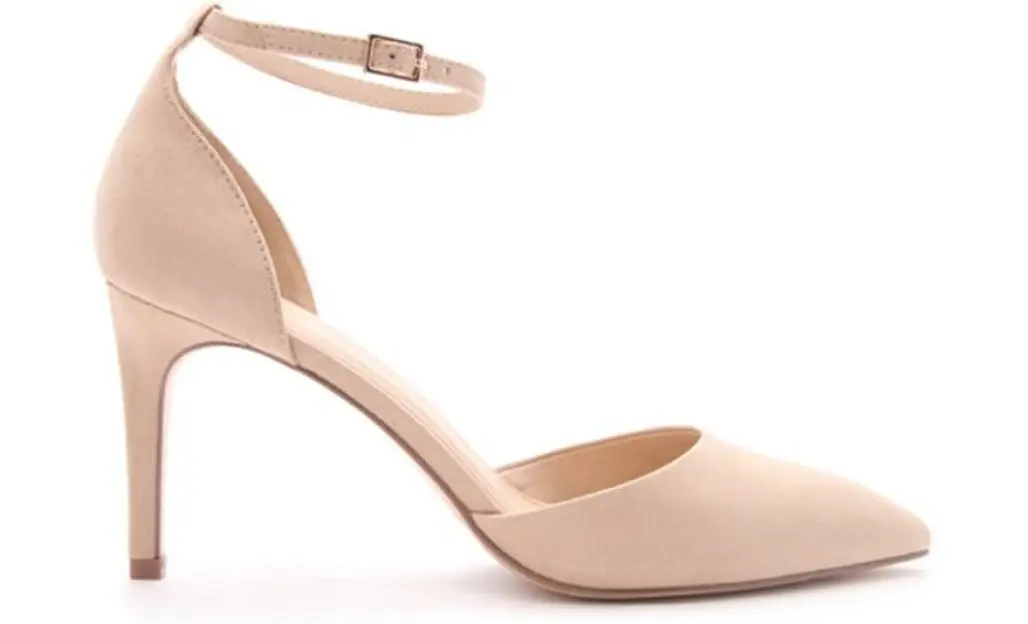 Taupe Faux Suede Pointed Pumps