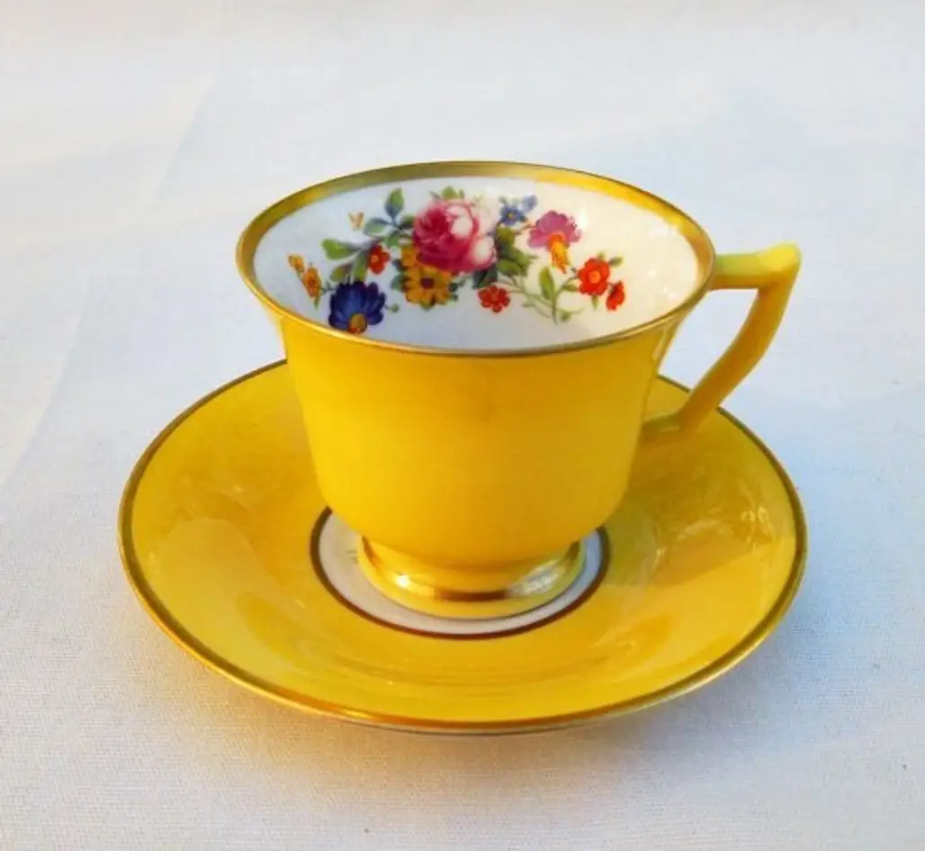 1920's Yellow Tea Cup & Saucer