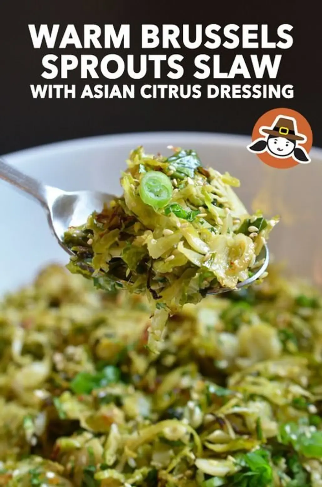Warm Brussels Sprouts Slaw with Asian Citrus