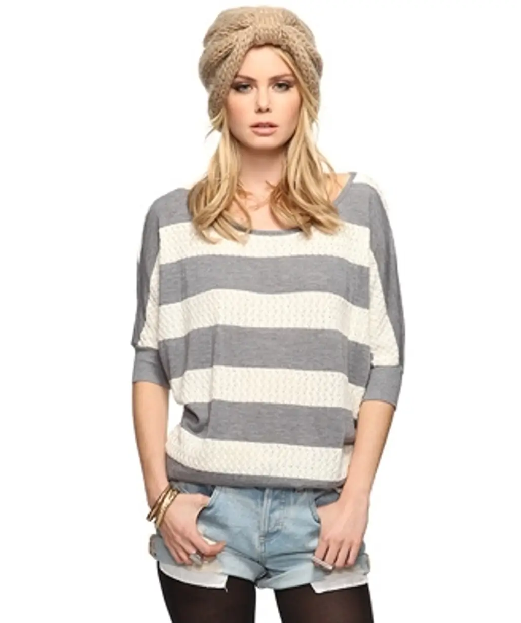 Cable Striped Top