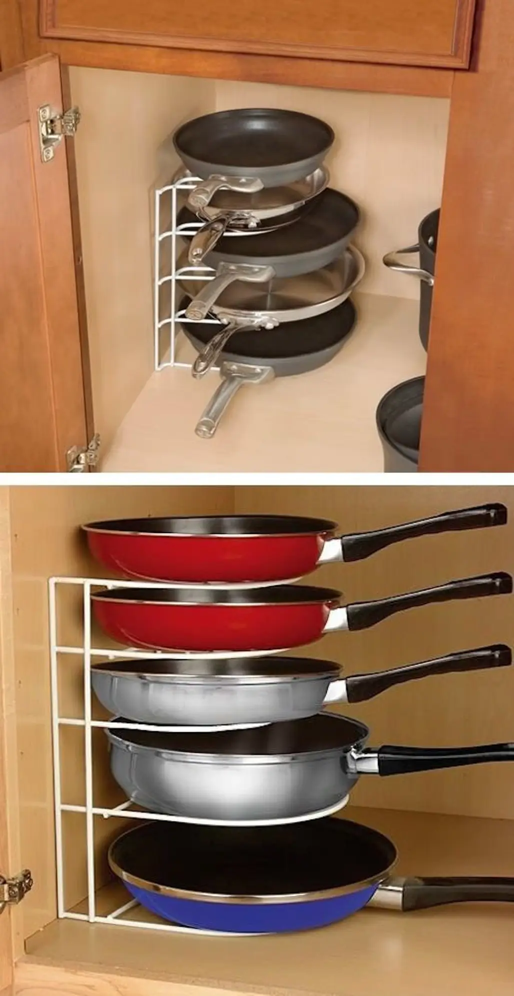 Use a Mail Rack to Store Pans