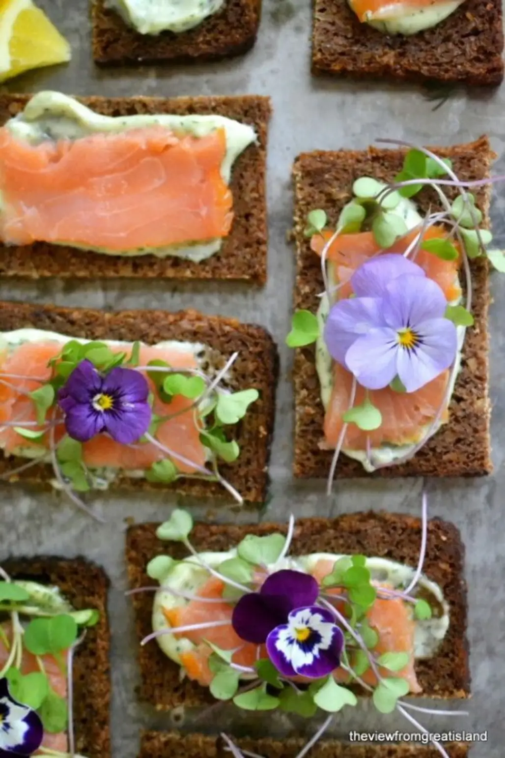 Nordic Open-Faced Smoked Salmon Sandwiches