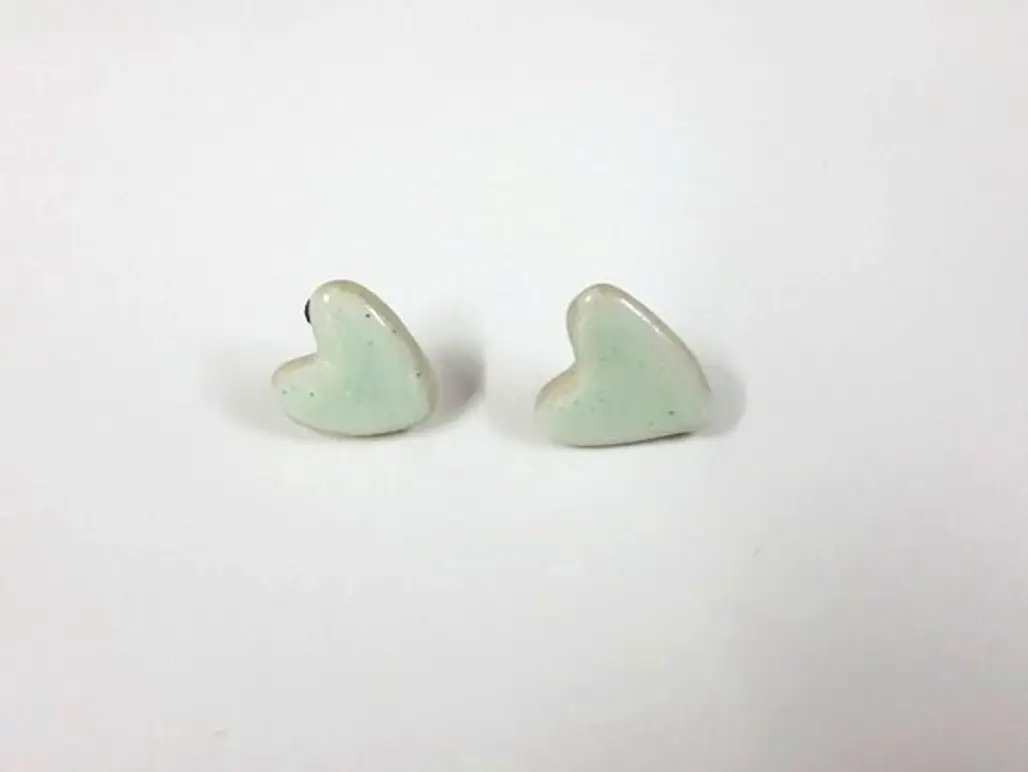 Valentine's Day Little Heart Ceramic Earrings