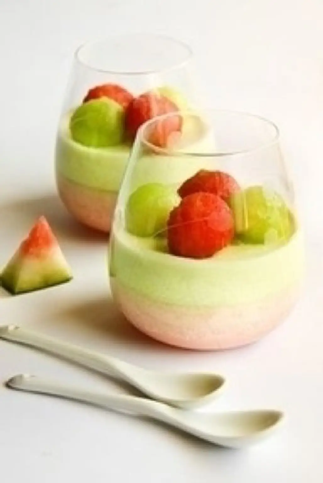 Honeydew and Watermelon Mousse