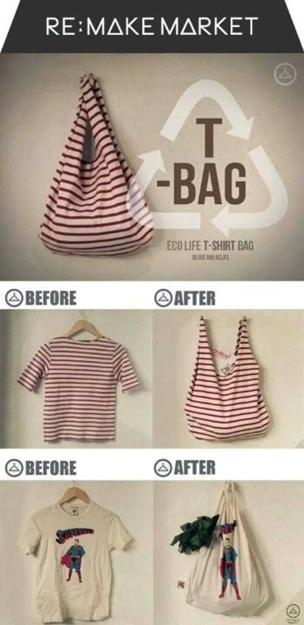Have an Old T-Shirt You're Not Using Anymore? Recycle It into a New Bag!