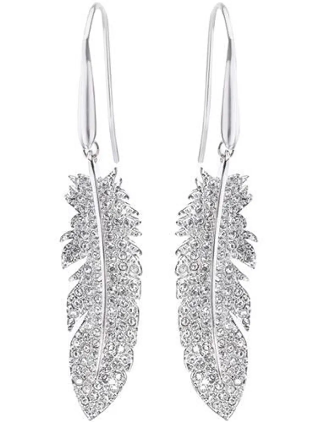 Sparkle with Blinged out Feather Earrings