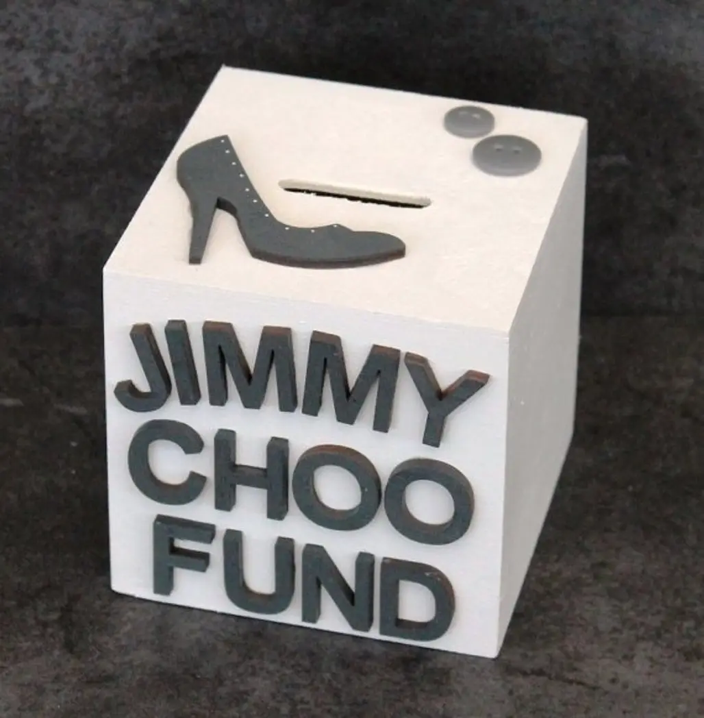 Jimmy Choo Shoe Fund Wooden Money Box