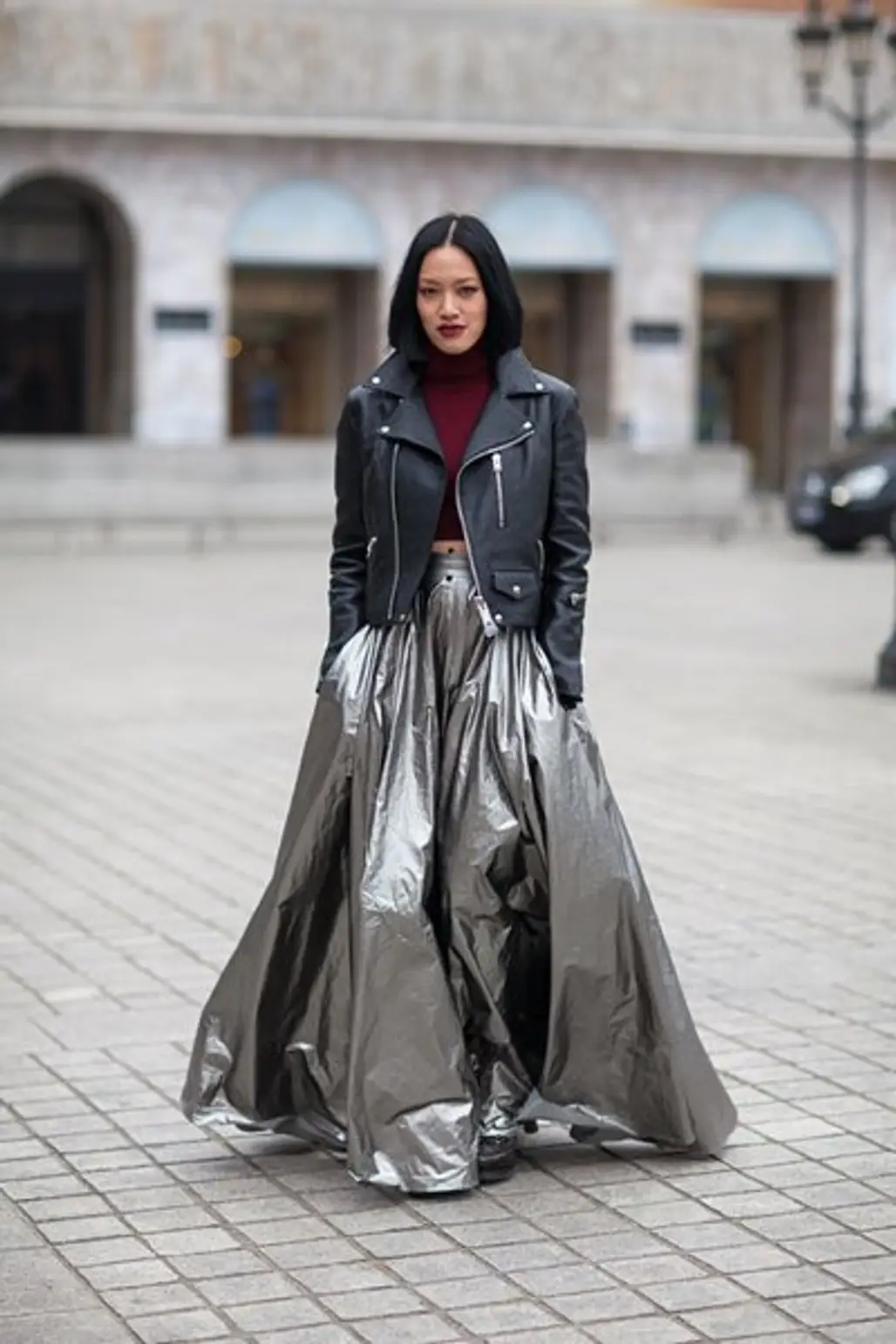 M = Metallic Maxi Skirt