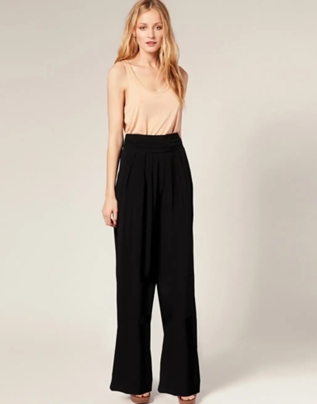 French Connection Palazzo Pants with Tie Belt