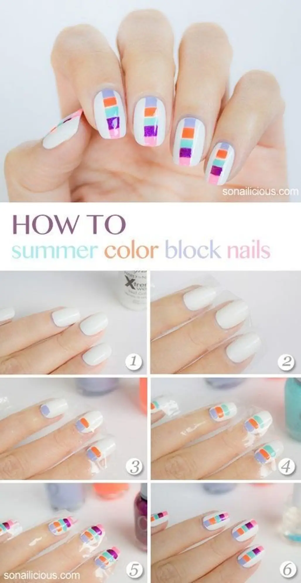 Color Block Nails Tutorial