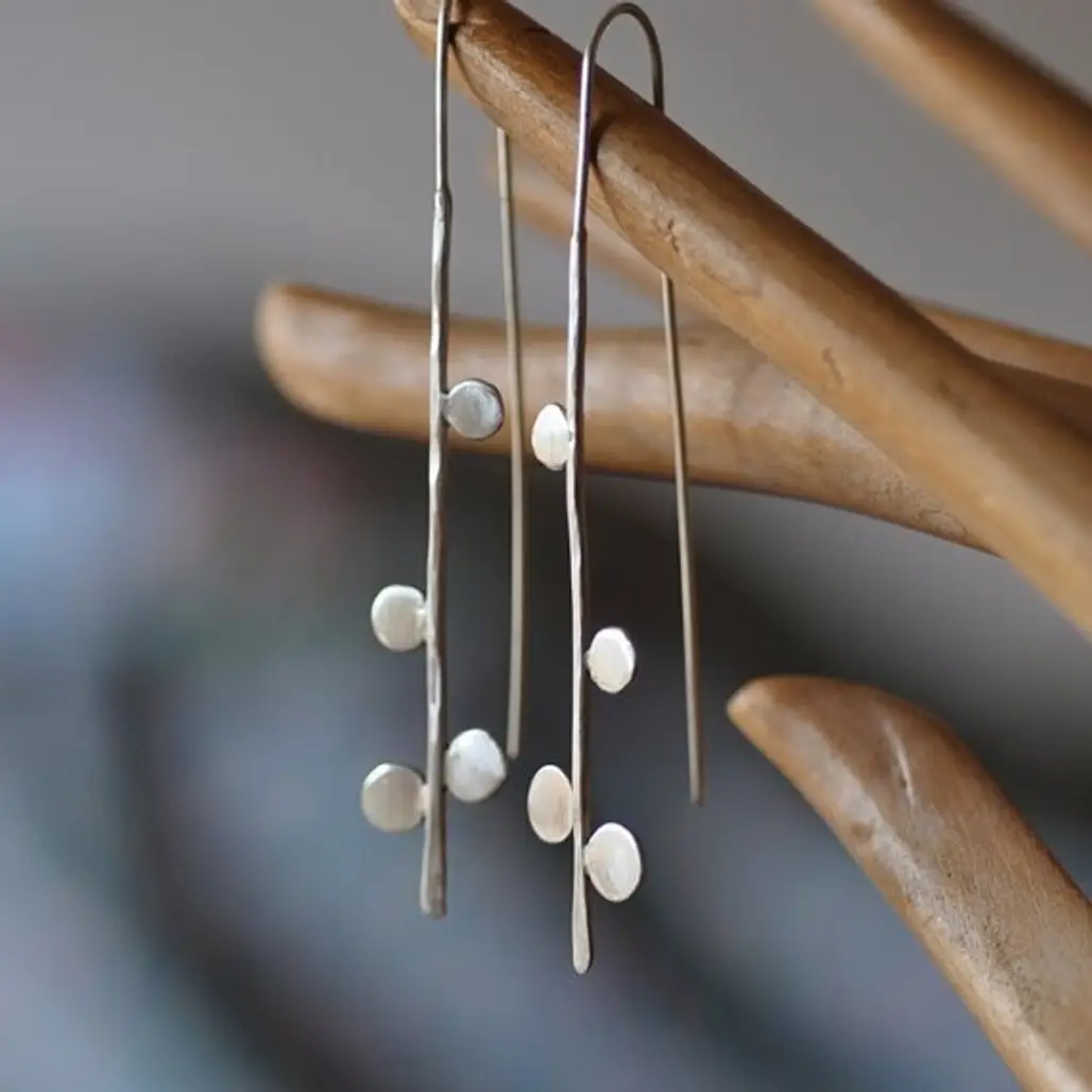 Silver Thread Earrings