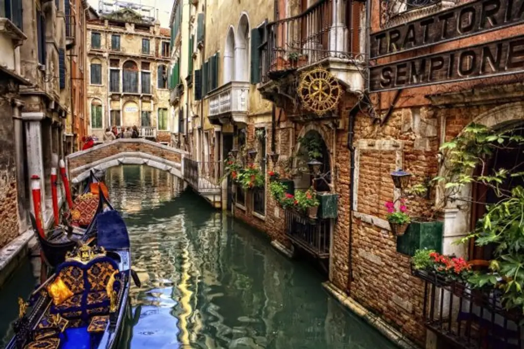 waterway, canal, town, gondola, city,