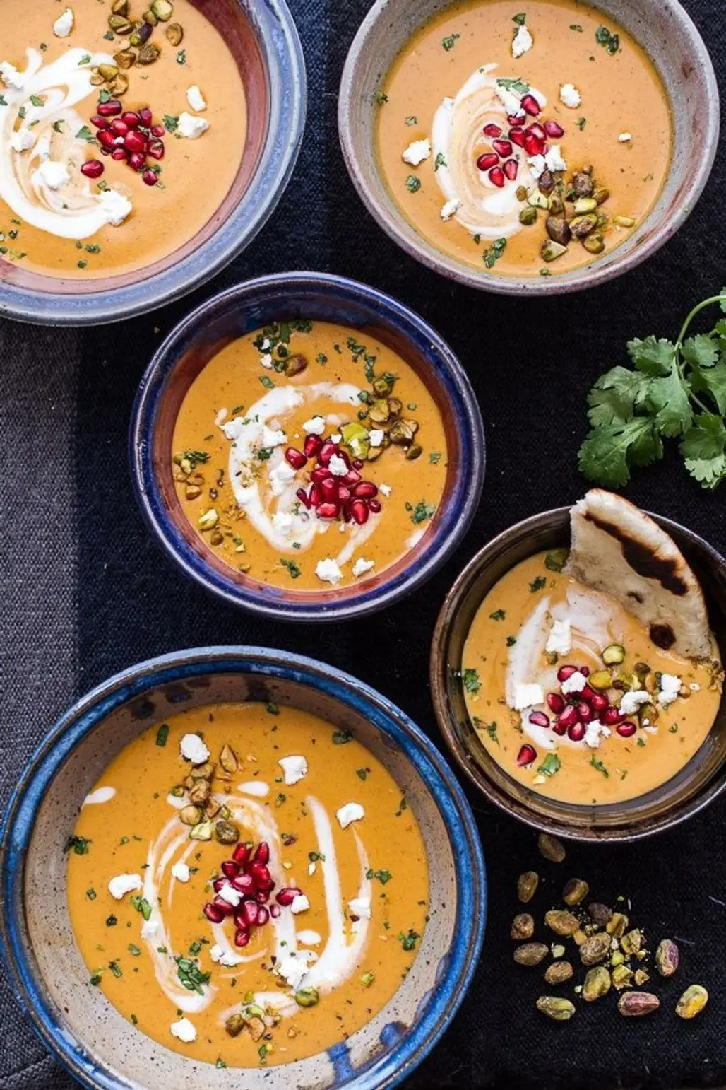 Moroccan Butternut Squash Soup with Coconut Ginger Cream