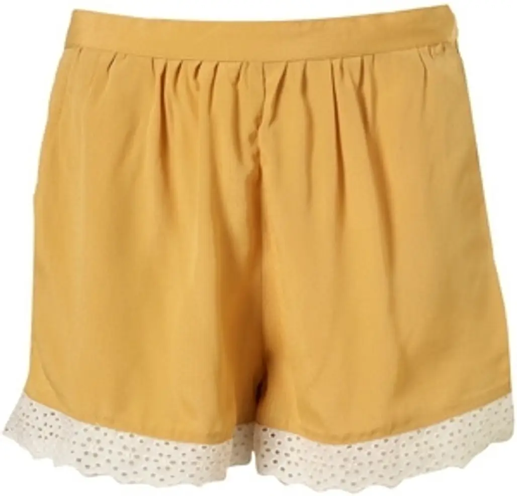 Topshop Sunshine Lace Trim Shorts
