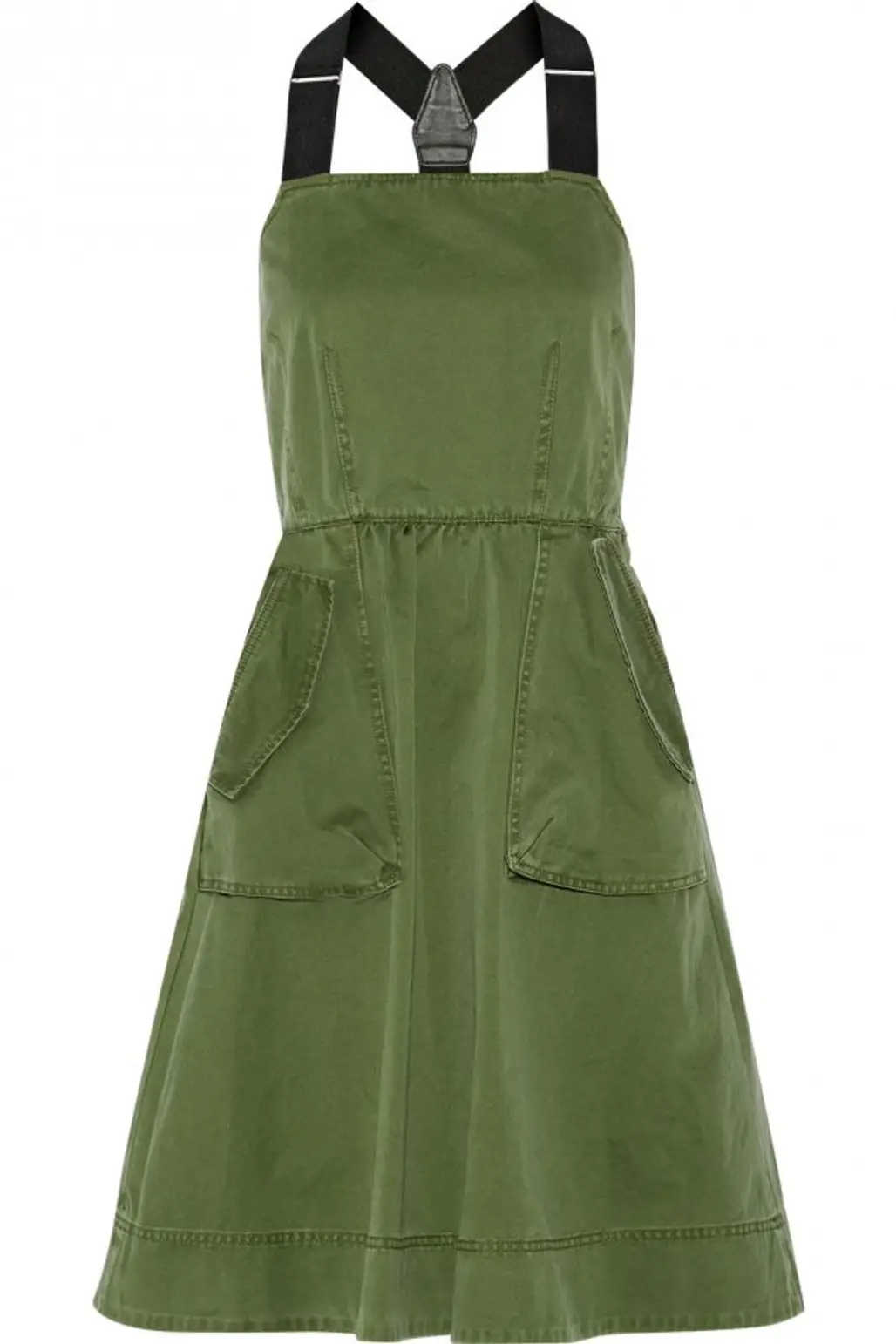 Army Green Pinafore Dress