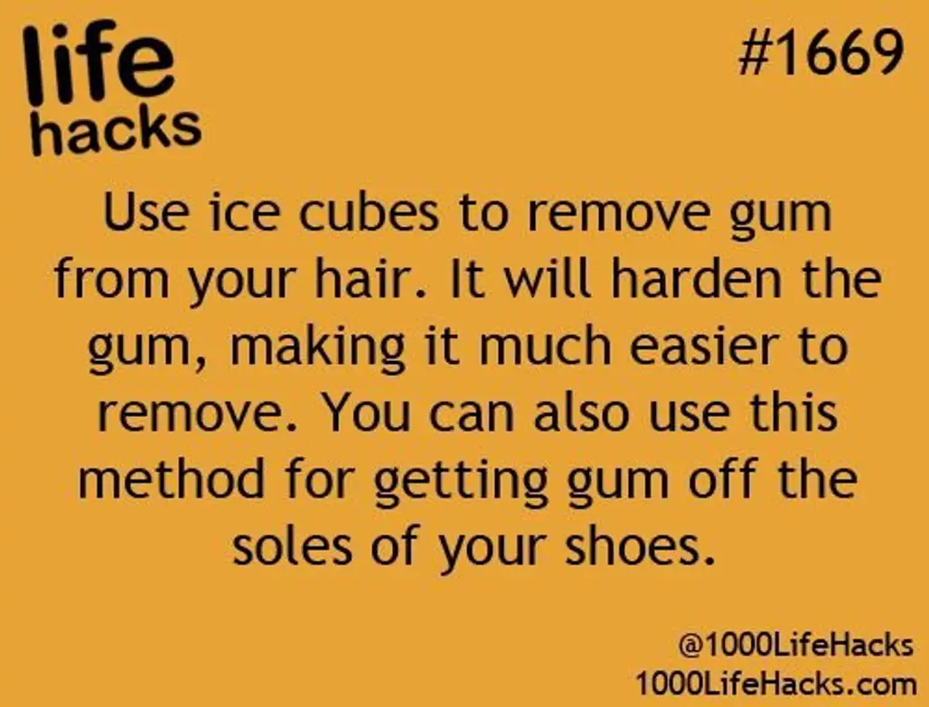 Use Ice Cubes to Remove Gum from Your Soles