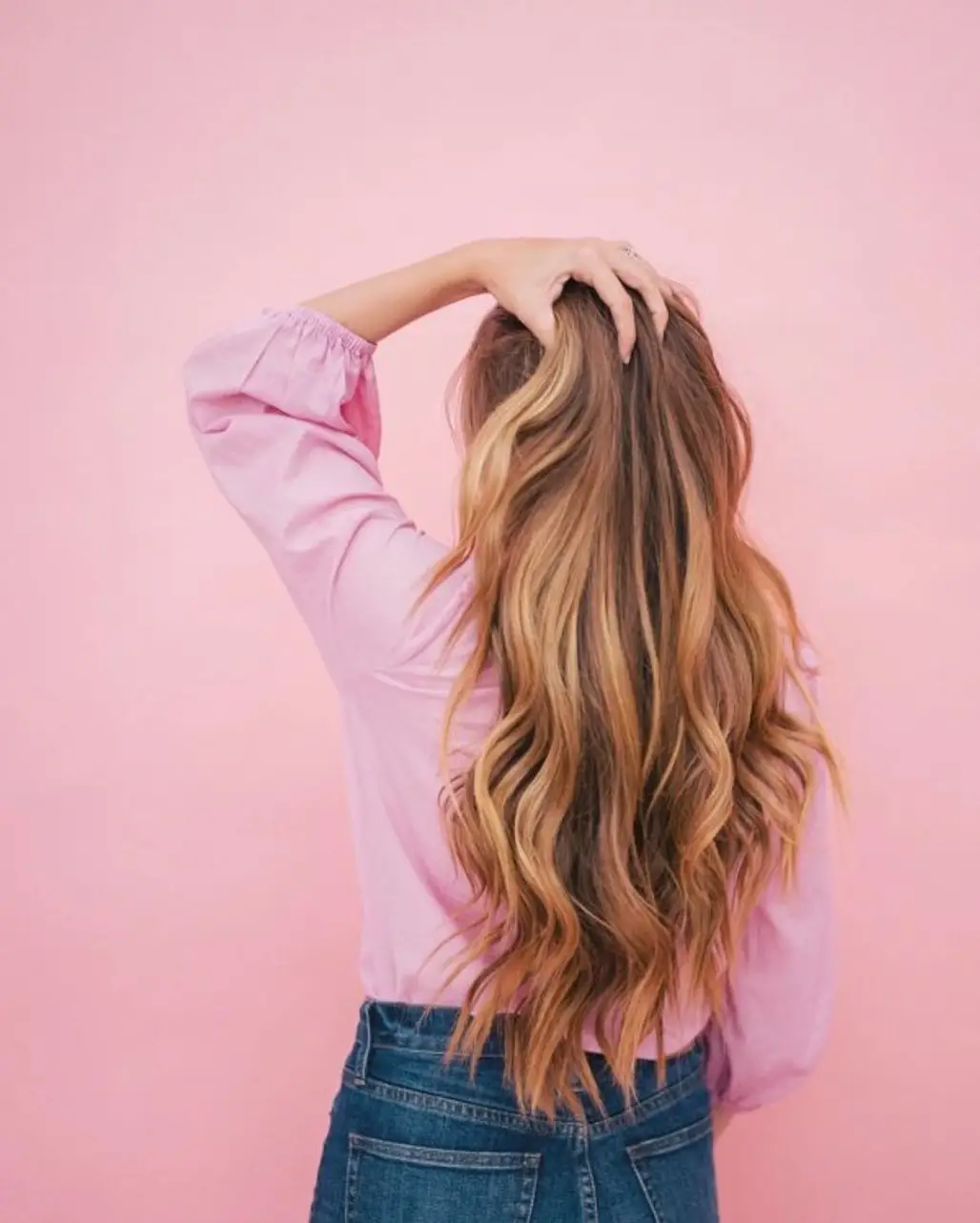 hair, pink, clothing, hairstyle, long hair,