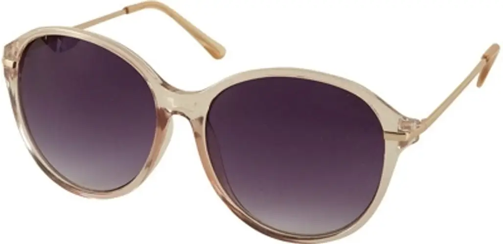 Topshop Pink Frame Large round Sunglasses
