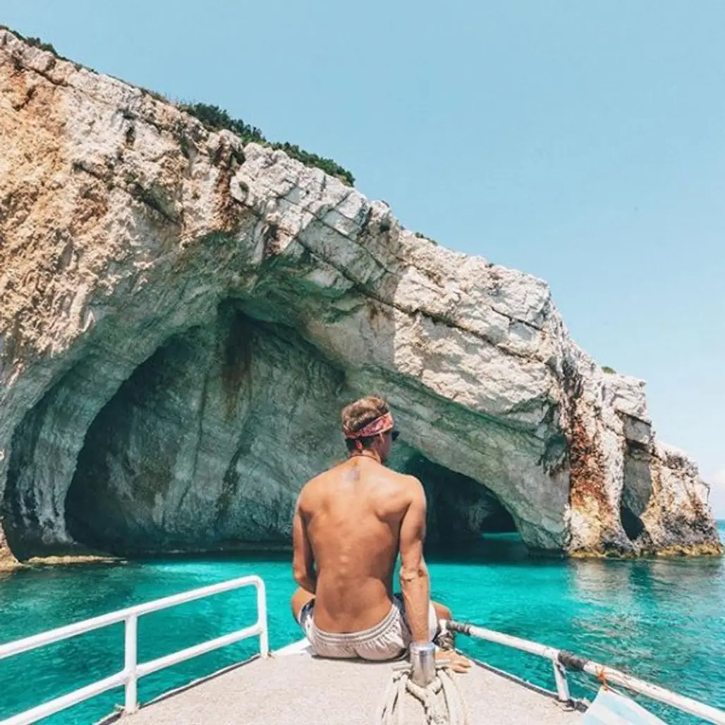 Zakynthos, Blue Caves, vacation, sea, coast, cliff,