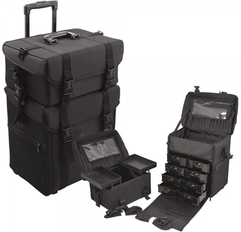 2 in 1 Rolling Wheeled Makeup Case