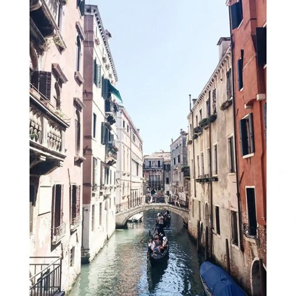 Italy, canal, waterway, town, boat,