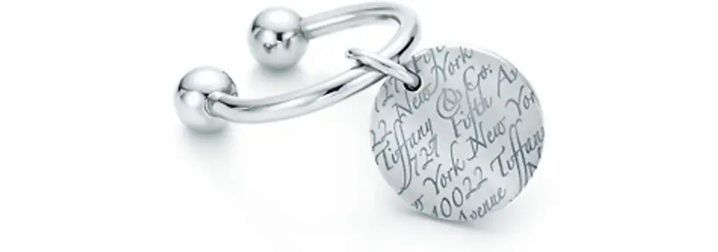 Tiffany Notes round Tag Key Ring