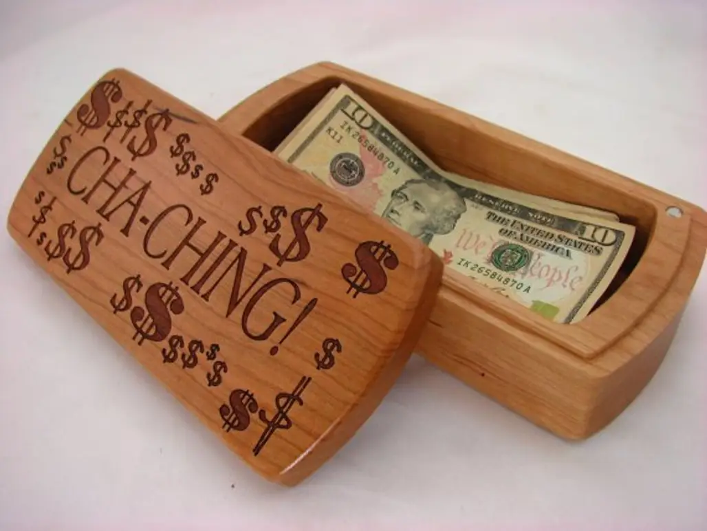 Wooden Money Storage Box