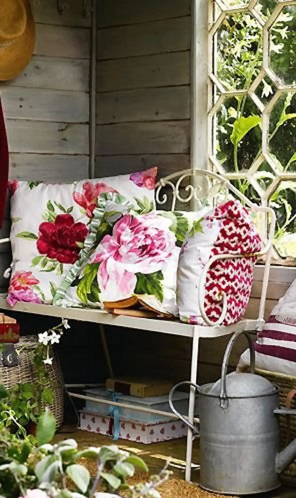 Chintz Cushions for the Porch Seat