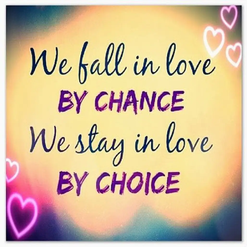 Staying in Love is a Choice