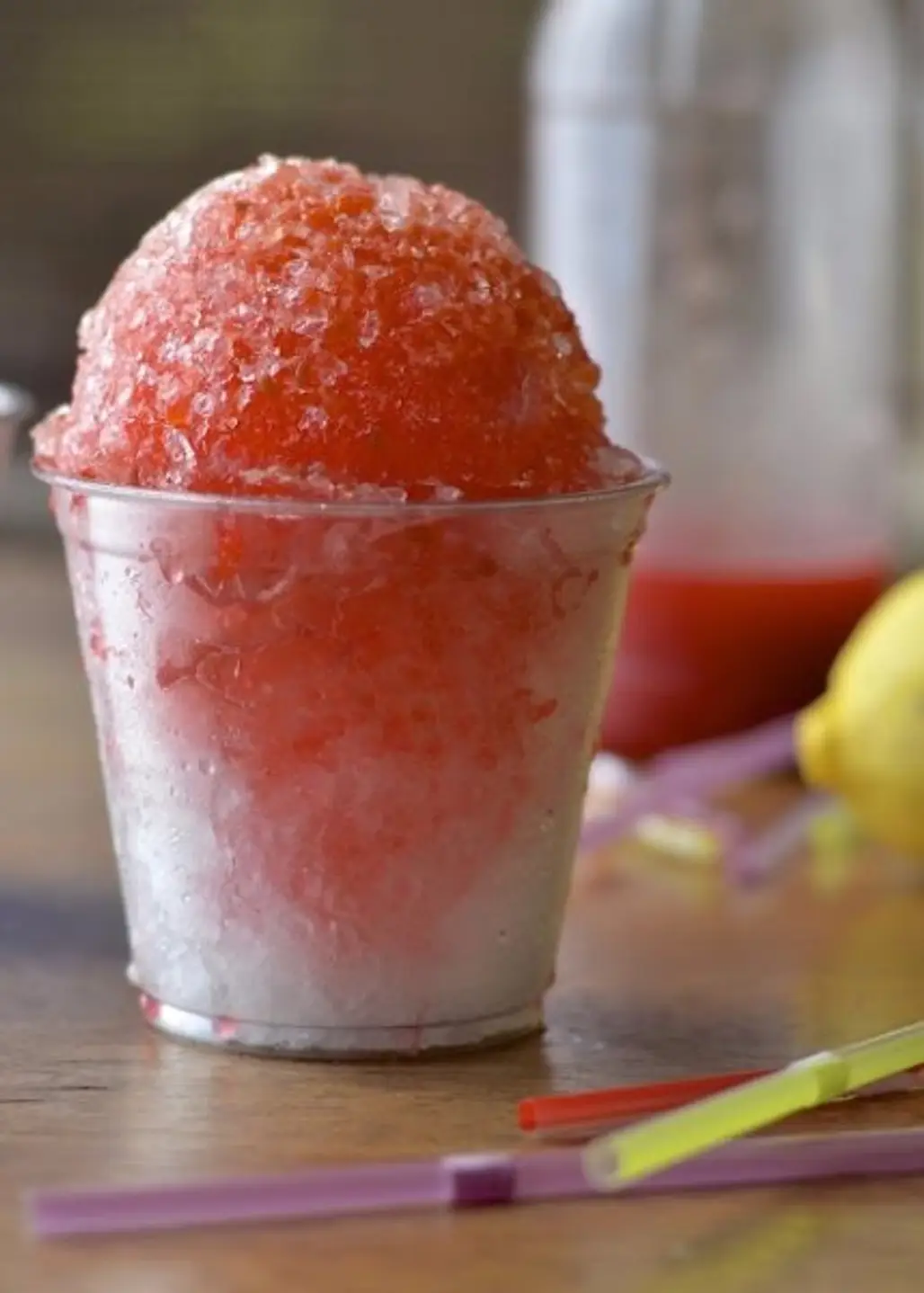 Fresh Raspberry Lemonade Snow Cones