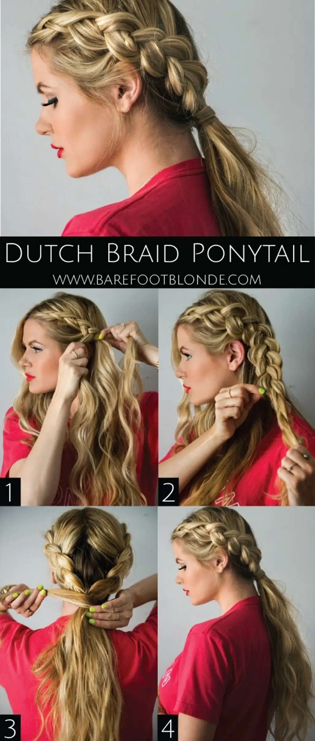 Dutch Braid Ponytail