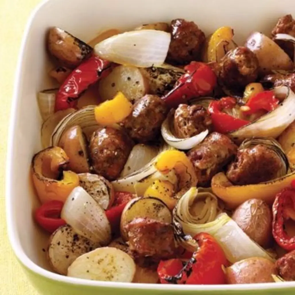 Oven Roasted Sausage with Peppers
