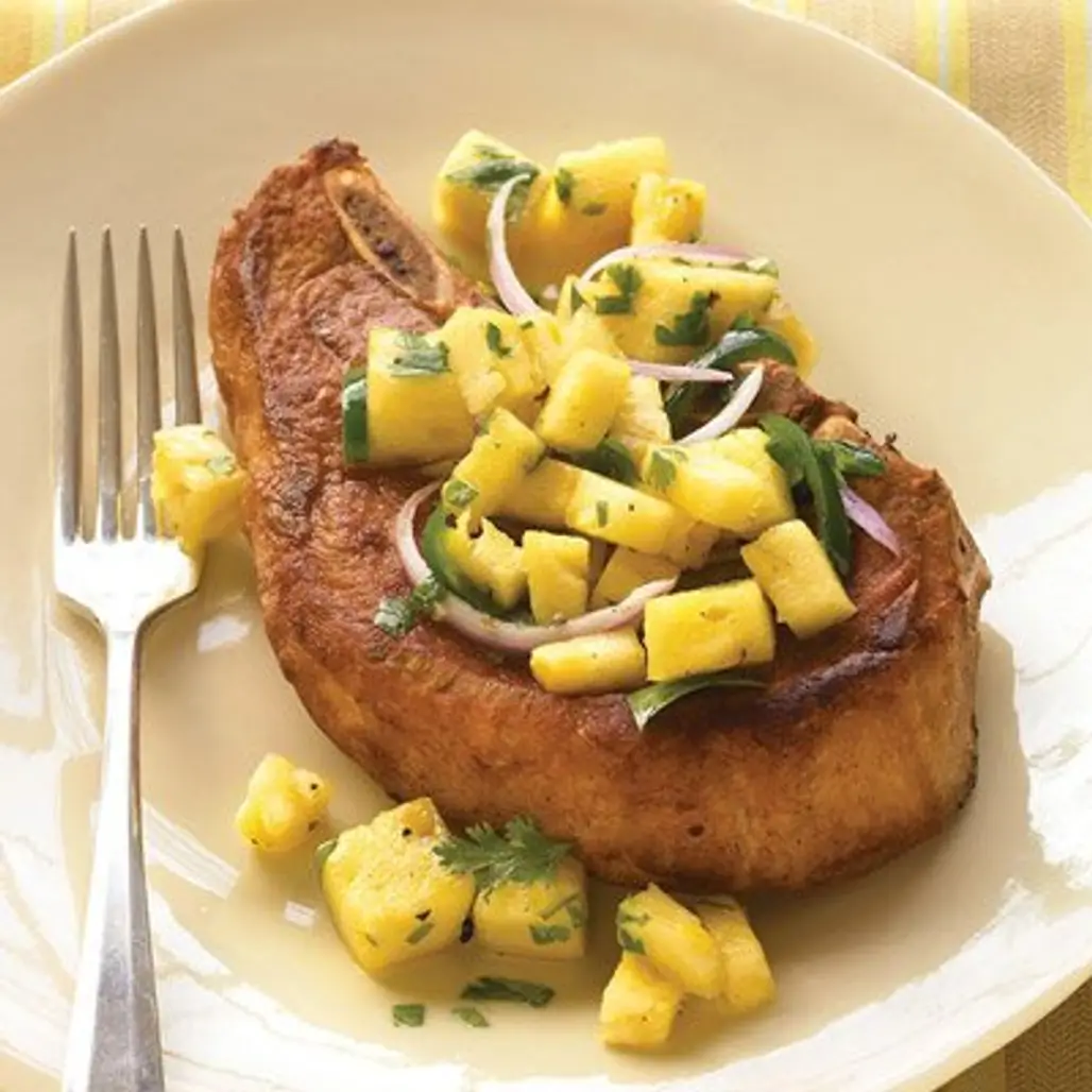 Pork Chop with Pineapple Salsa