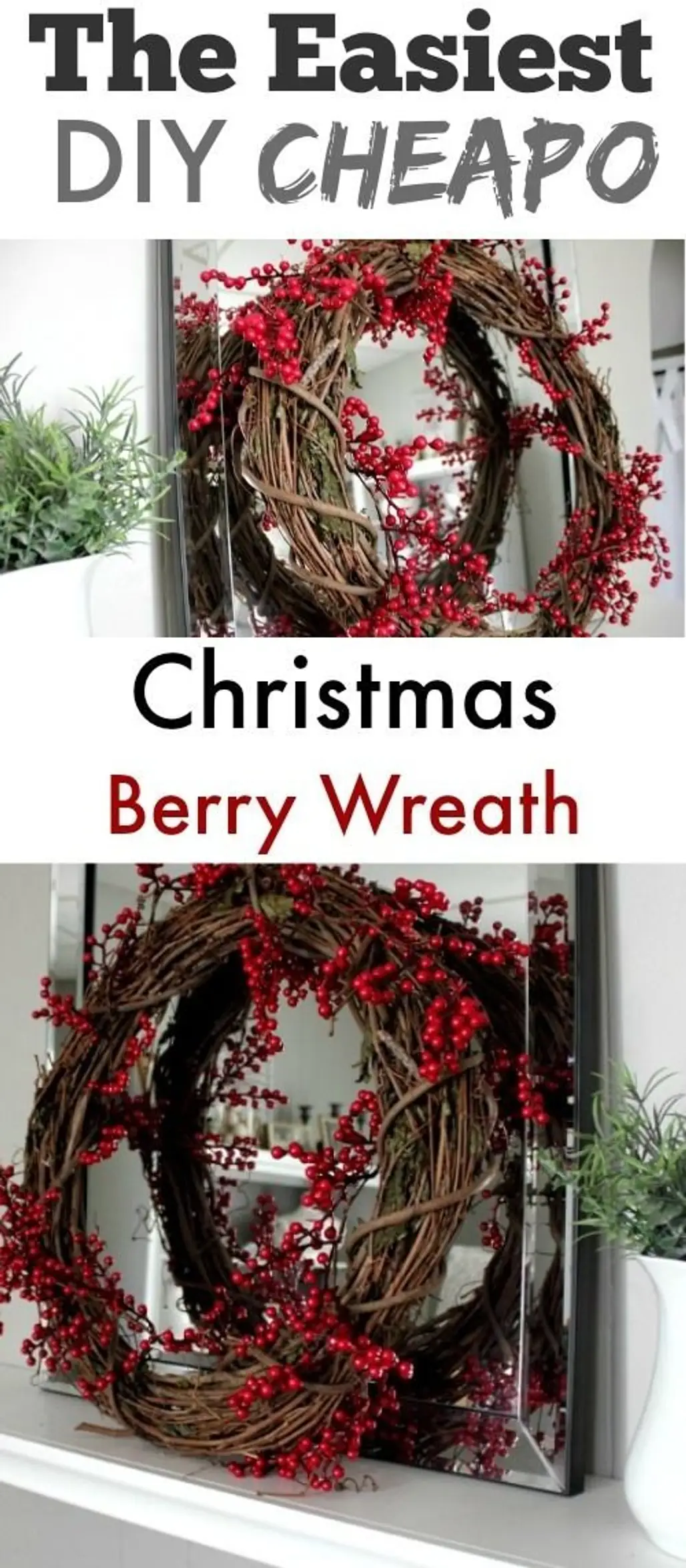 DIY Christmas Berry Wreath