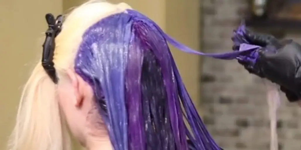 Use a Deep Periwinkle Shade on the NEXT 2-INCH SECTION of HAIR