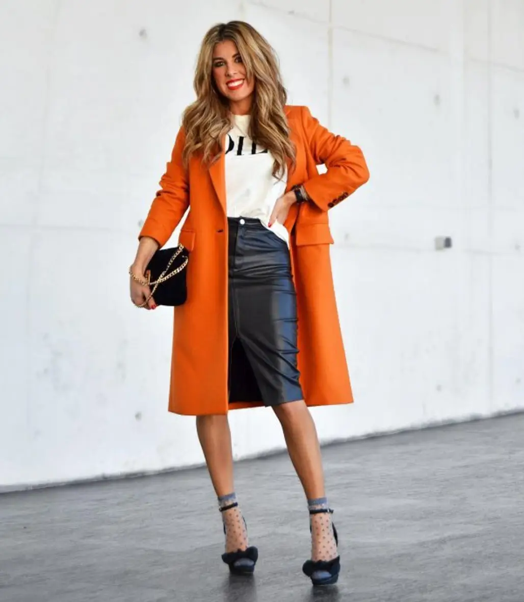 coat, clothing, fashion model, orange, fashion,
