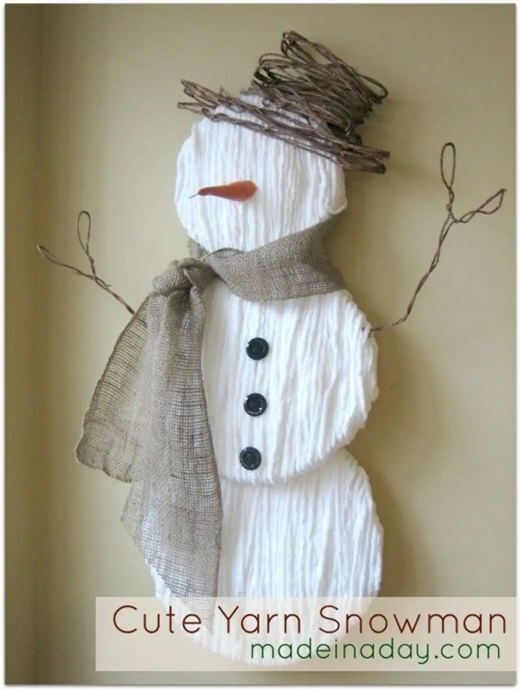 Cute Yarn Snowman
