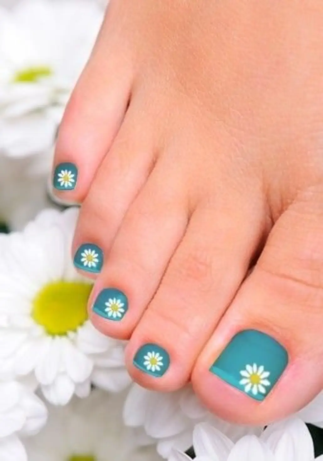 Nail Art Sparkle Glitter Flower Toe Nail Wraps Full Cover Polish Foot  Stickers | eBay